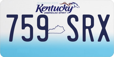 KY license plate 759SRX