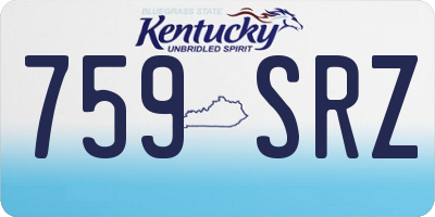 KY license plate 759SRZ