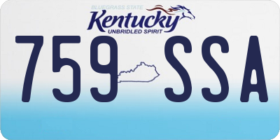 KY license plate 759SSA