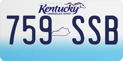 KY license plate 759SSB