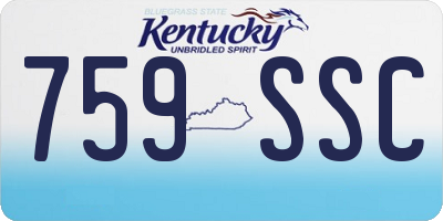 KY license plate 759SSC