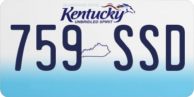 KY license plate 759SSD