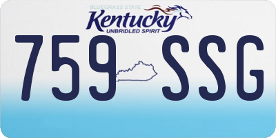 KY license plate 759SSG