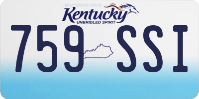 KY license plate 759SSI