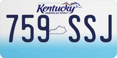 KY license plate 759SSJ