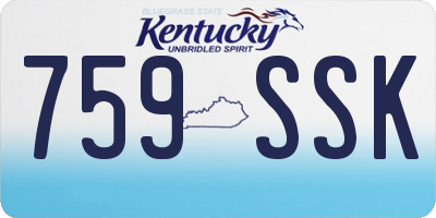 KY license plate 759SSK