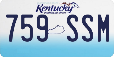 KY license plate 759SSM