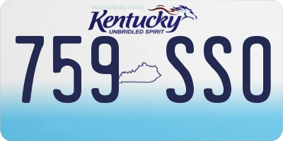 KY license plate 759SSO