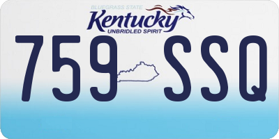 KY license plate 759SSQ
