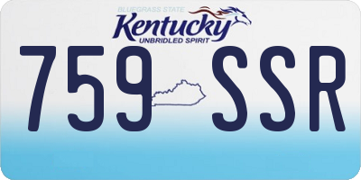 KY license plate 759SSR