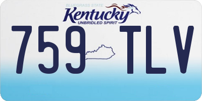 KY license plate 759TLV
