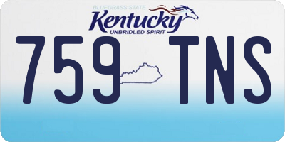 KY license plate 759TNS