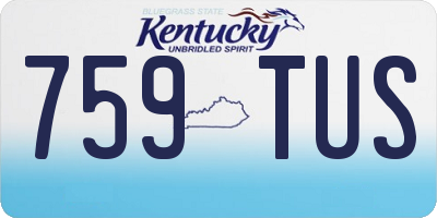 KY license plate 759TUS