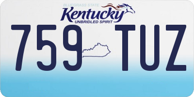KY license plate 759TUZ
