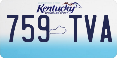 KY license plate 759TVA