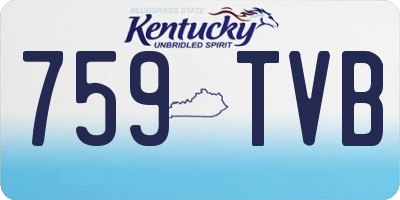 KY license plate 759TVB
