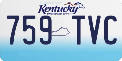 KY license plate 759TVC