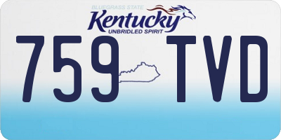 KY license plate 759TVD