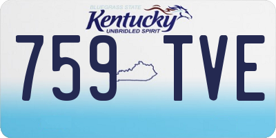 KY license plate 759TVE