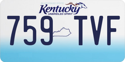 KY license plate 759TVF