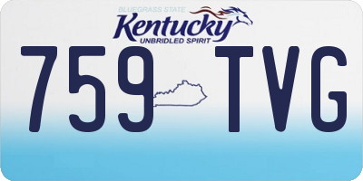 KY license plate 759TVG
