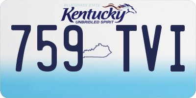 KY license plate 759TVI