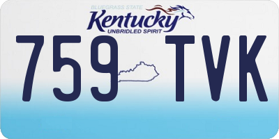 KY license plate 759TVK