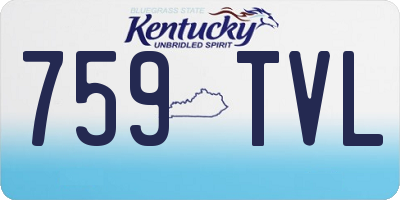 KY license plate 759TVL