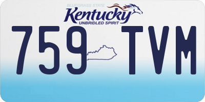 KY license plate 759TVM