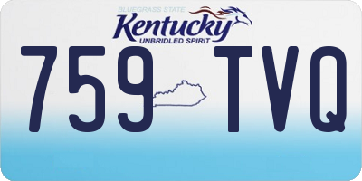 KY license plate 759TVQ