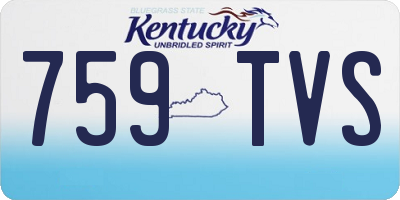 KY license plate 759TVS
