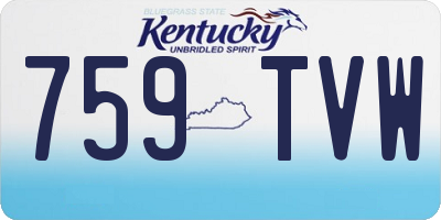 KY license plate 759TVW