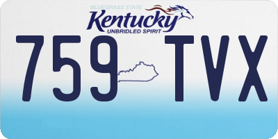 KY license plate 759TVX