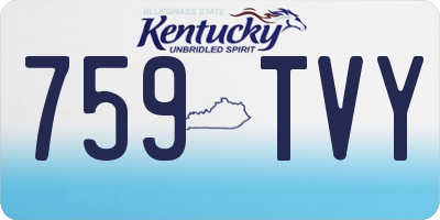 KY license plate 759TVY