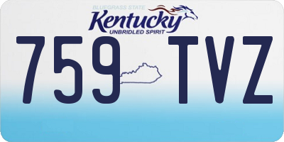 KY license plate 759TVZ