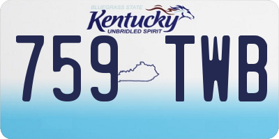 KY license plate 759TWB