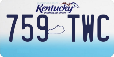 KY license plate 759TWC