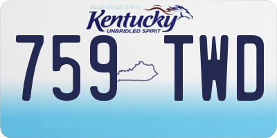 KY license plate 759TWD