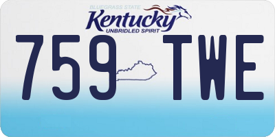 KY license plate 759TWE