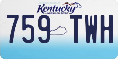 KY license plate 759TWH