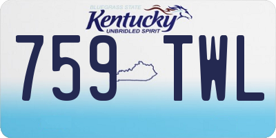 KY license plate 759TWL