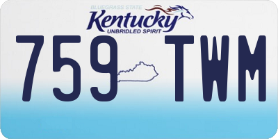 KY license plate 759TWM