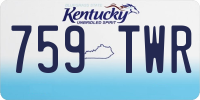 KY license plate 759TWR