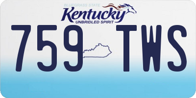 KY license plate 759TWS