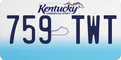 KY license plate 759TWT