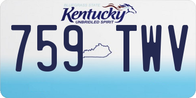 KY license plate 759TWV