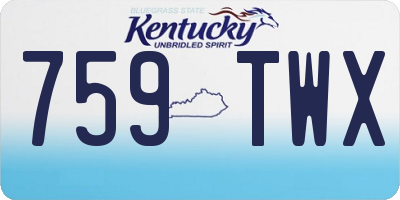 KY license plate 759TWX