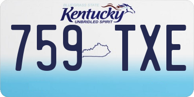KY license plate 759TXE