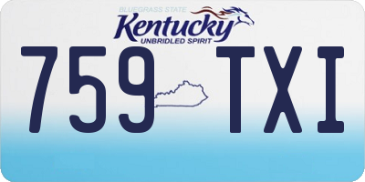 KY license plate 759TXI