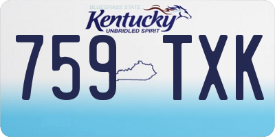 KY license plate 759TXK